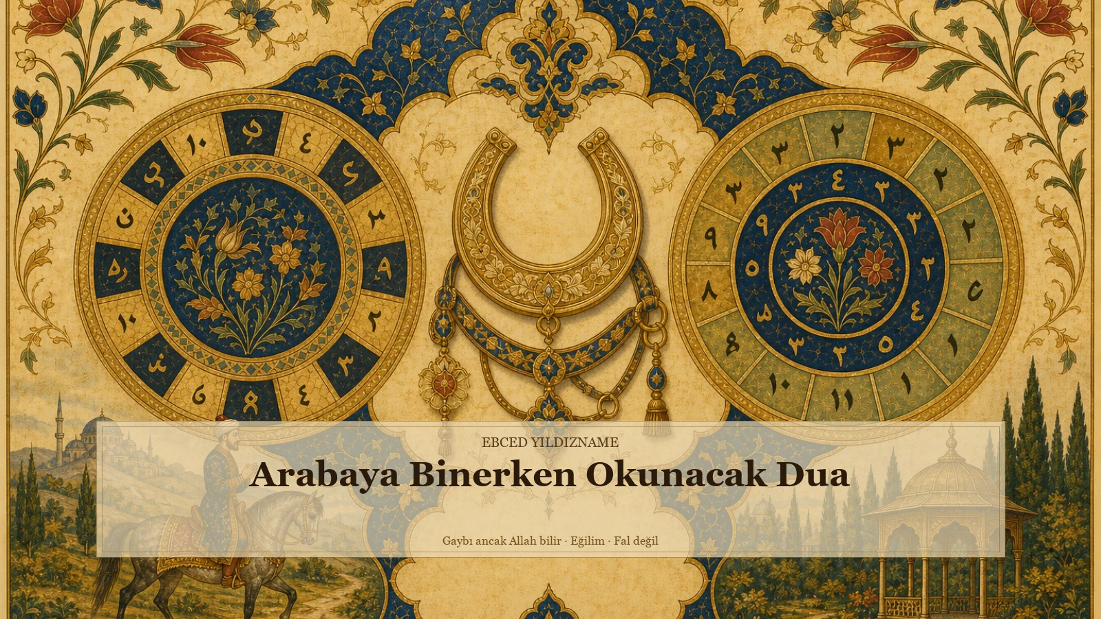 Arabaya Binerken Okunacak Dua — Ebced Yıldızname özgün kapak