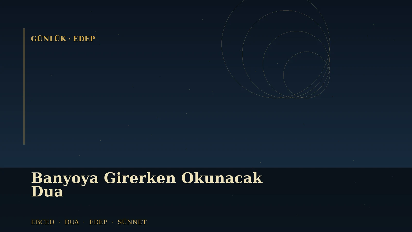 Banyoya Girerken Okunacak Dua — Ebced Yıldızname özgün kapak