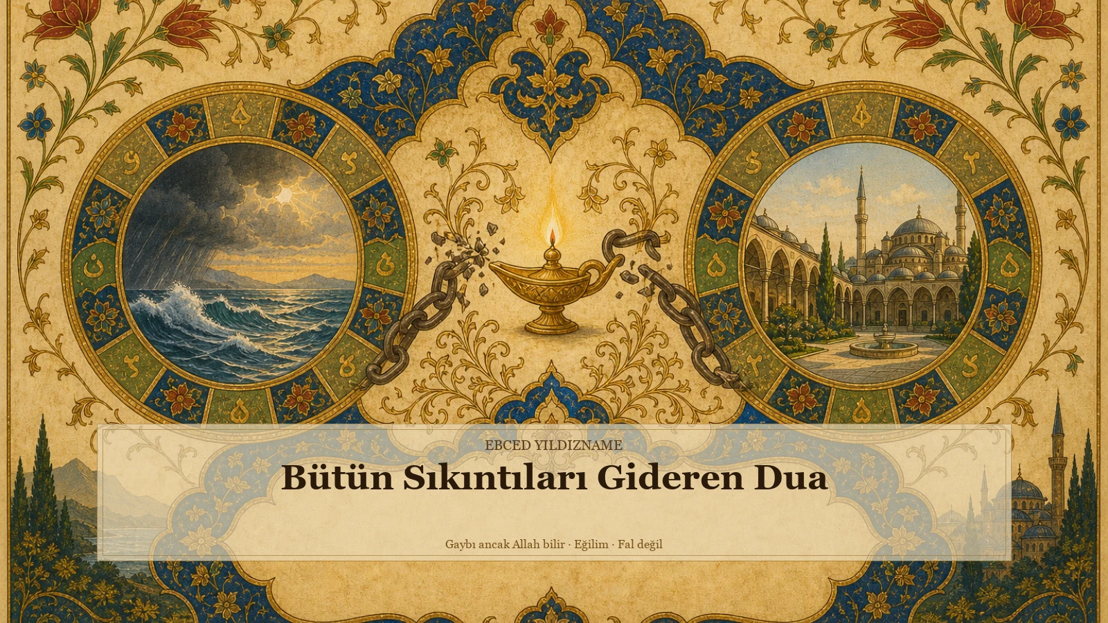 Bütün Sıkıntıları Gideren Dua — Ebced Yıldızname özgün kapak