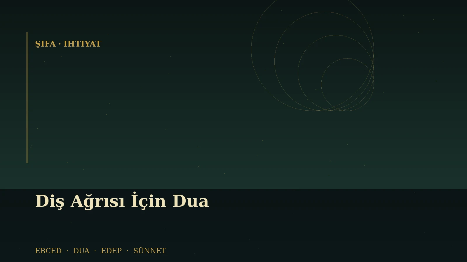 Diş Ağrısı İçin Dua — Ebced Yıldızname özgün kapak
