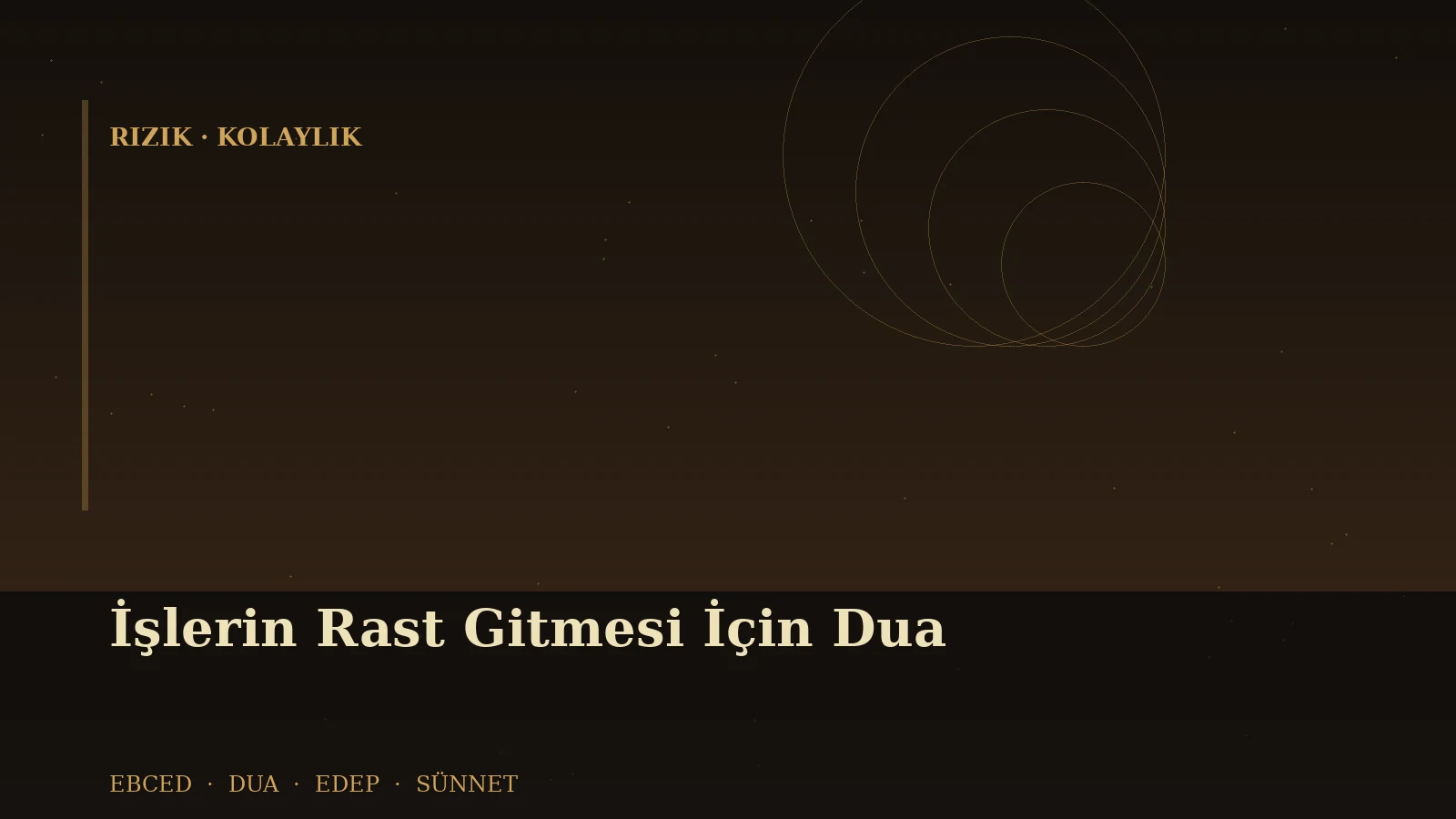 İşlerin Rast Gitmesi İçin Dua — Ebced Yıldızname özgün kapak