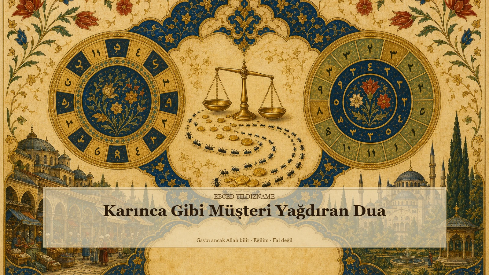 Karınca Gibi Müşteri Yağdıran Dua — Ebced Yıldızname özgün kapak