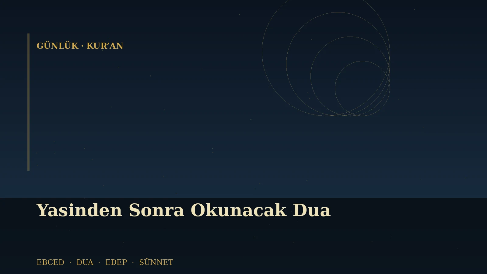 Yasinden Sonra Okunacak Dua — Ebced Yıldızname özgün kapak