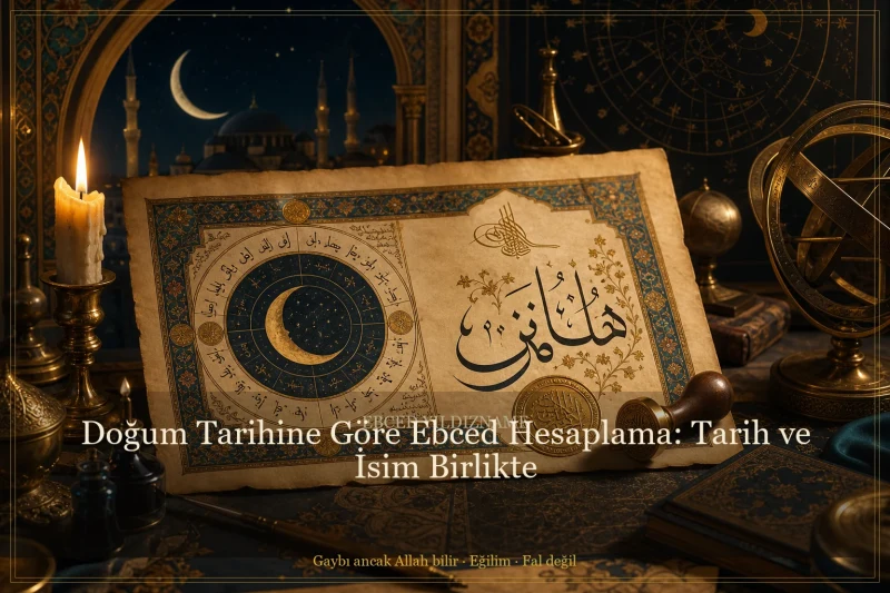 Doğum Tarihine Göre Ebced Hesaplama — Osmanlı tezhip kapak