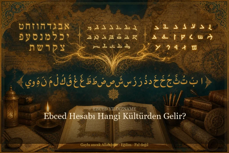 Ebced Hesabı Hangi Kültürden Gelir? — Osmanlı tezhip üslubunda kapak görseli