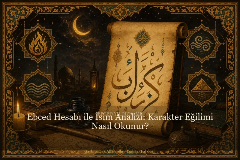 Ebced Hesabı ile İsim Analizi — Osmanlı tezhip kapak