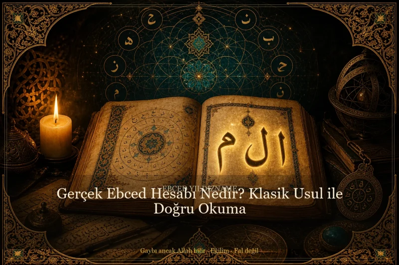 Gerçek Ebced Hesabı Nedir? Klasik Usul ile Doğru Okuma — Osmanlı tezhip kapak