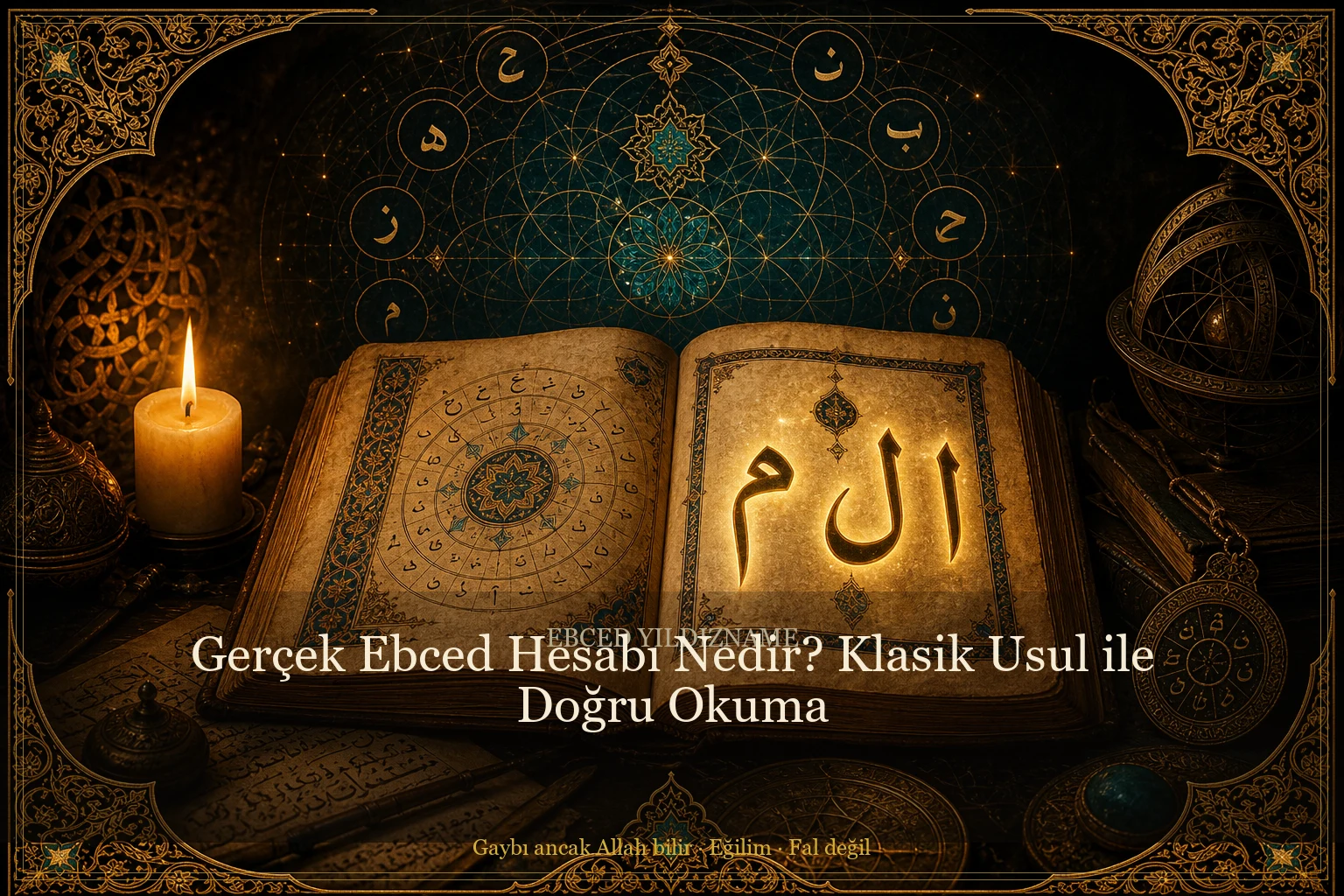 Gerçek Ebced Hesabı Nedir? Klasik Usul ile Doğru Okuma — Osmanlı tezhip kapak