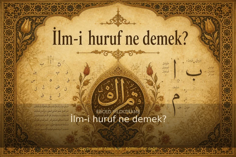 İlm-i huruf ne demek? — klasik ebced ve yıldızname geleneğine dair görsel anlatım