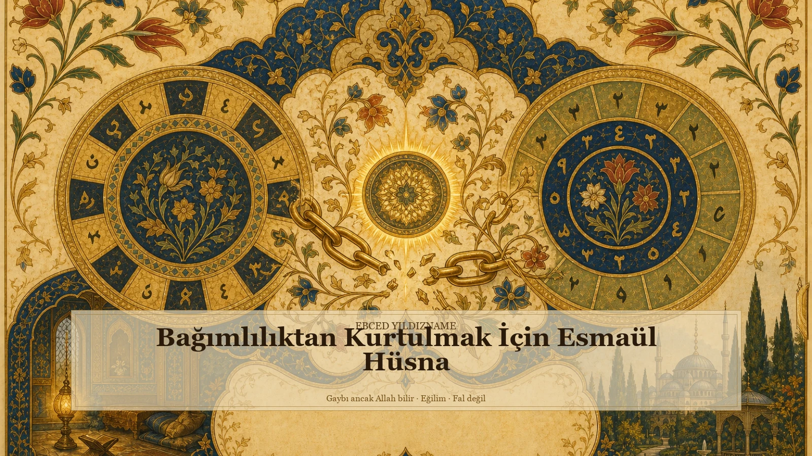Bağımlılıktan Kurtulmak İçin Esmaül Hüsna — Ebced Yıldızname özgün kapak