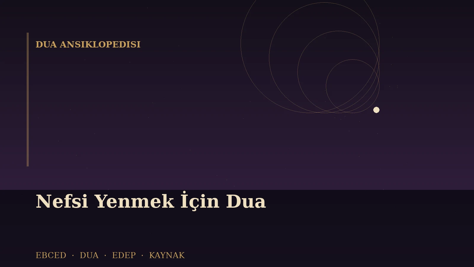 Nefsi Yenmek İçin Dua — Ebced Yıldızname özgün kapak