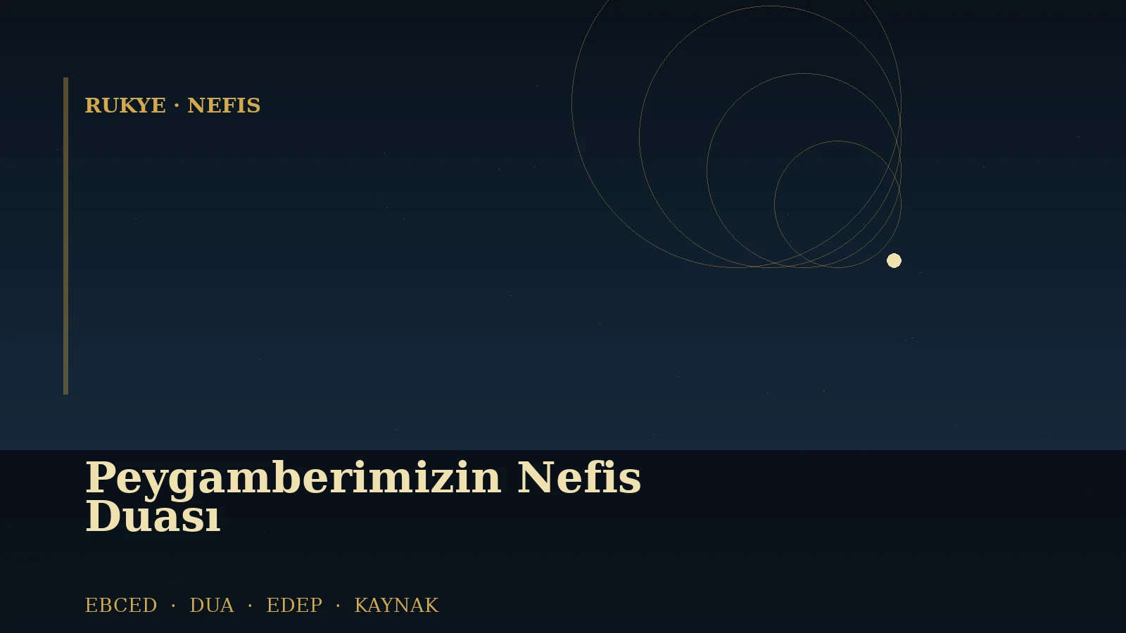 Peygamberimizin Nefis Duası — Ebced Yıldızname özgün kapak