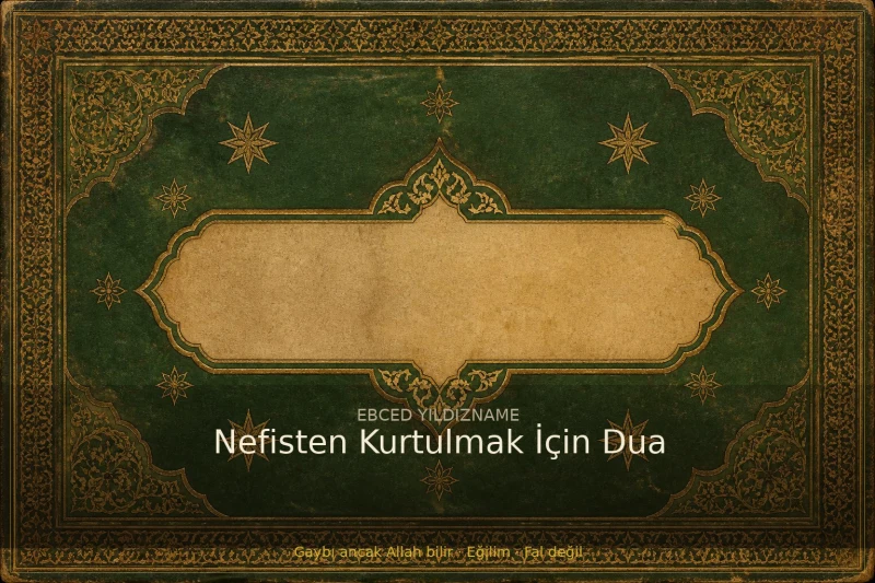 Nefisten Kurtulmak İçin Dua — klasik ebced ve yıldızname geleneğine dair görsel anlatım