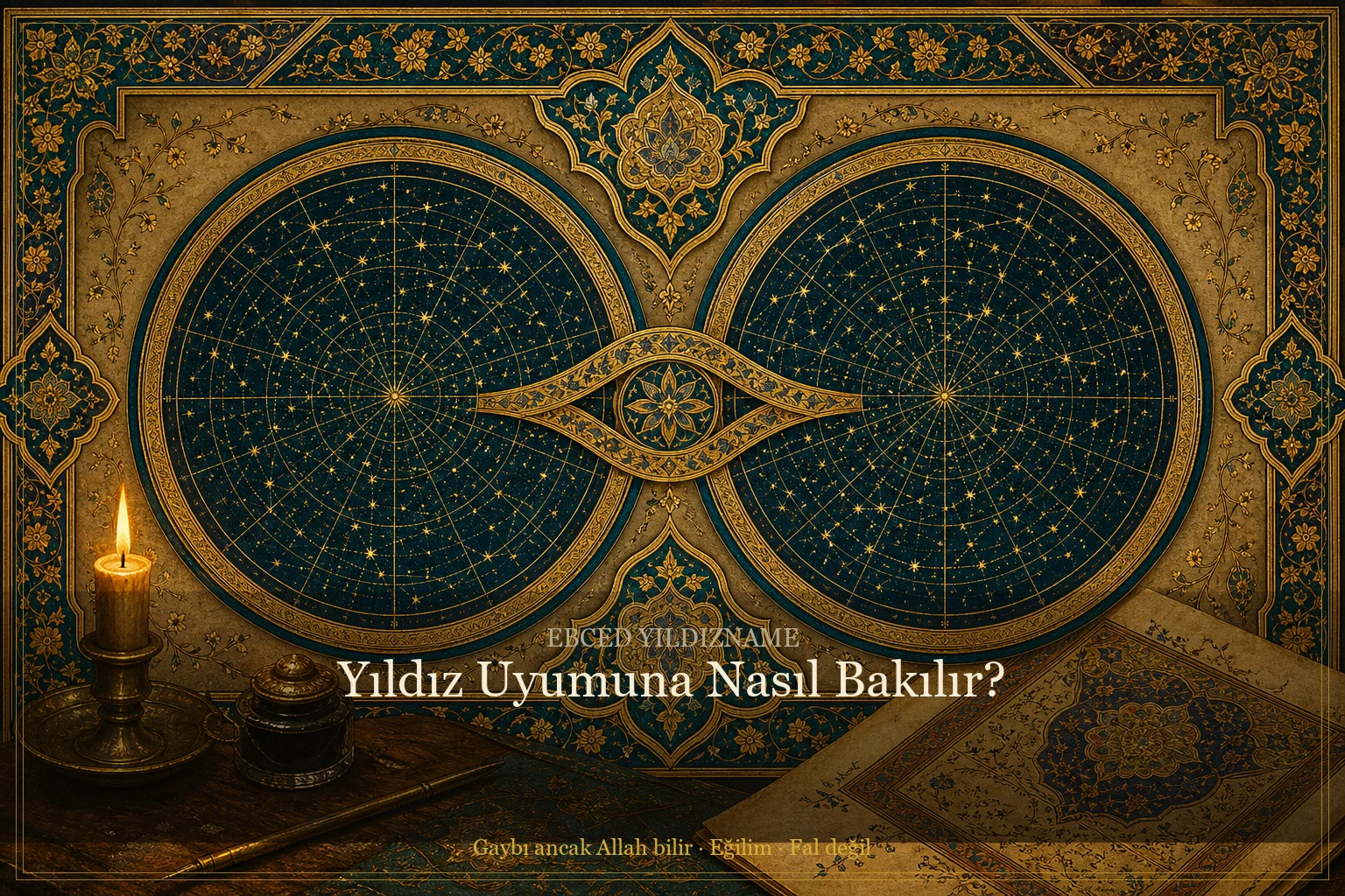 Yıldız Uyumuna Nasıl Bakılır? — Osmanlı tezhip üslubunda kapak görseli