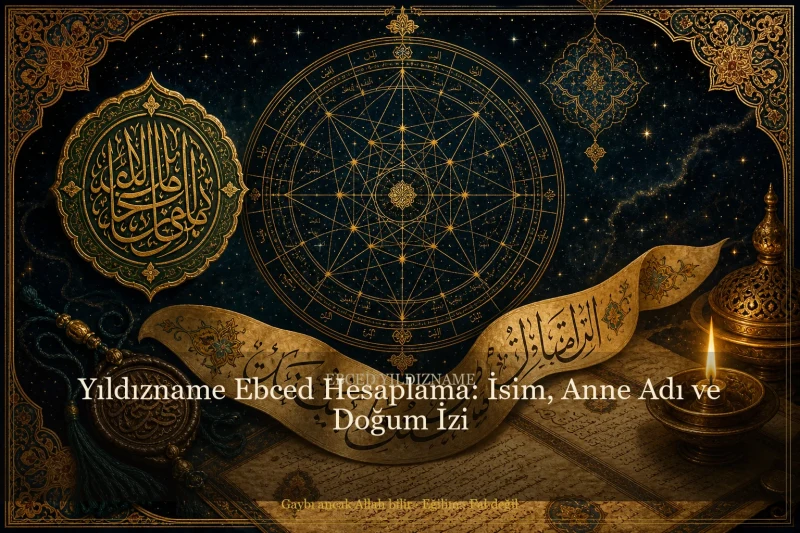 Yıldızname Ebced Hesaplama — Osmanlı tezhip kapak