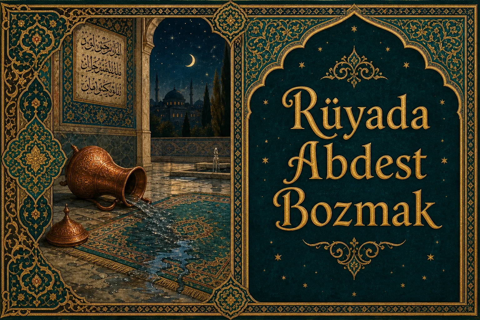 Rüyada Abdest Bozmak — Osmanlı yıldızname estetiğinde tezhipli minyatür kapak