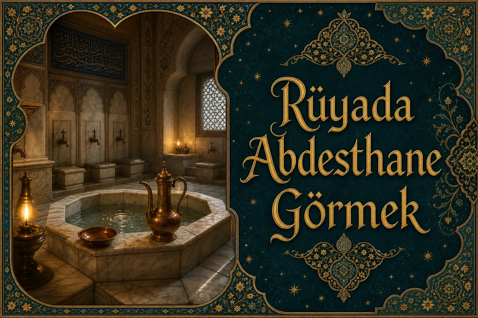 Rüyada Abdesthane Görmek — Osmanlı yıldızname estetiğinde tezhipli minyatür kapak