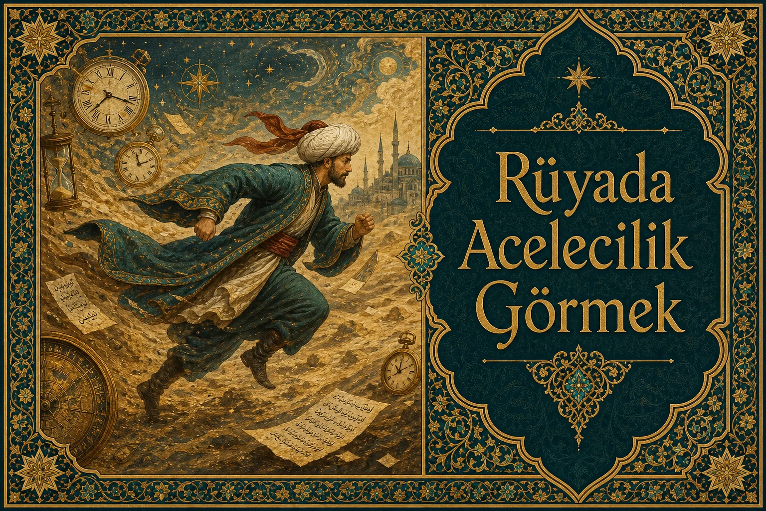Rüyada Acelecilik Görmek — Osmanlı yıldızname estetiğinde tezhipli minyatür kapak