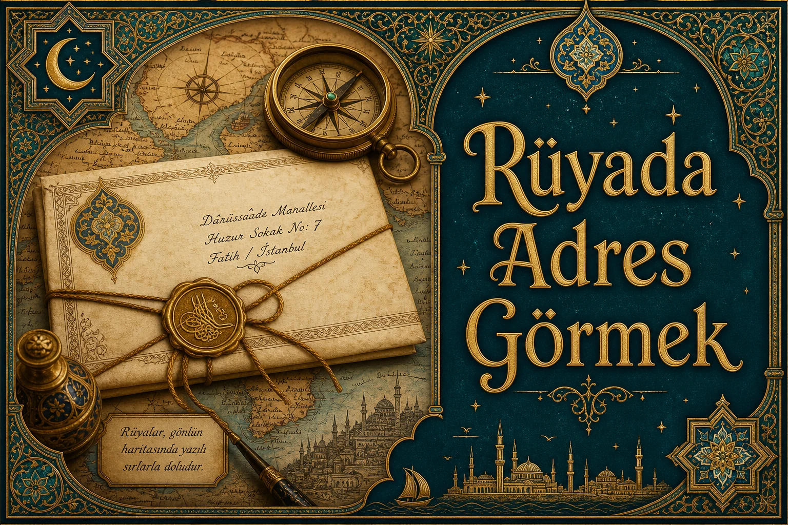 Rüyada Adres Görmek — Osmanlı yıldızname estetiğinde tezhipli minyatür kapak