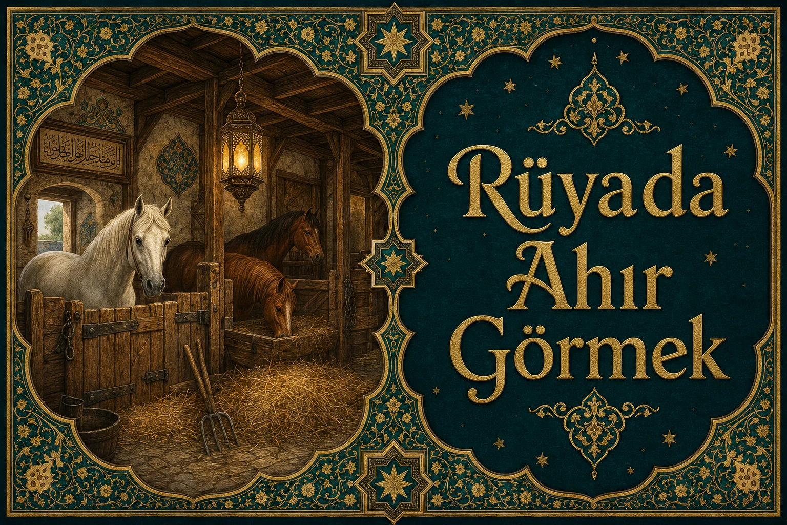 Rüyada Ahır Görmek — Osmanlı yıldızname estetiğinde tezhipli minyatür kapak