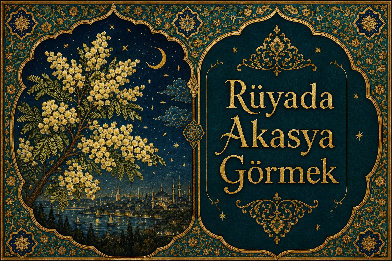 Rüyada Akasya Görmek — Osmanlı yıldızname estetiğinde tezhipli minyatür kapak