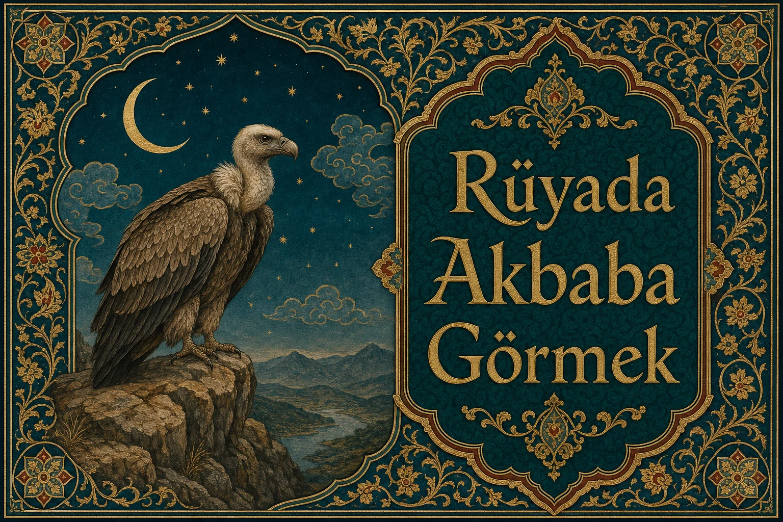 Rüyada Akbaba Görmek — Osmanlı yıldızname estetiğinde tezhipli minyatür kapak