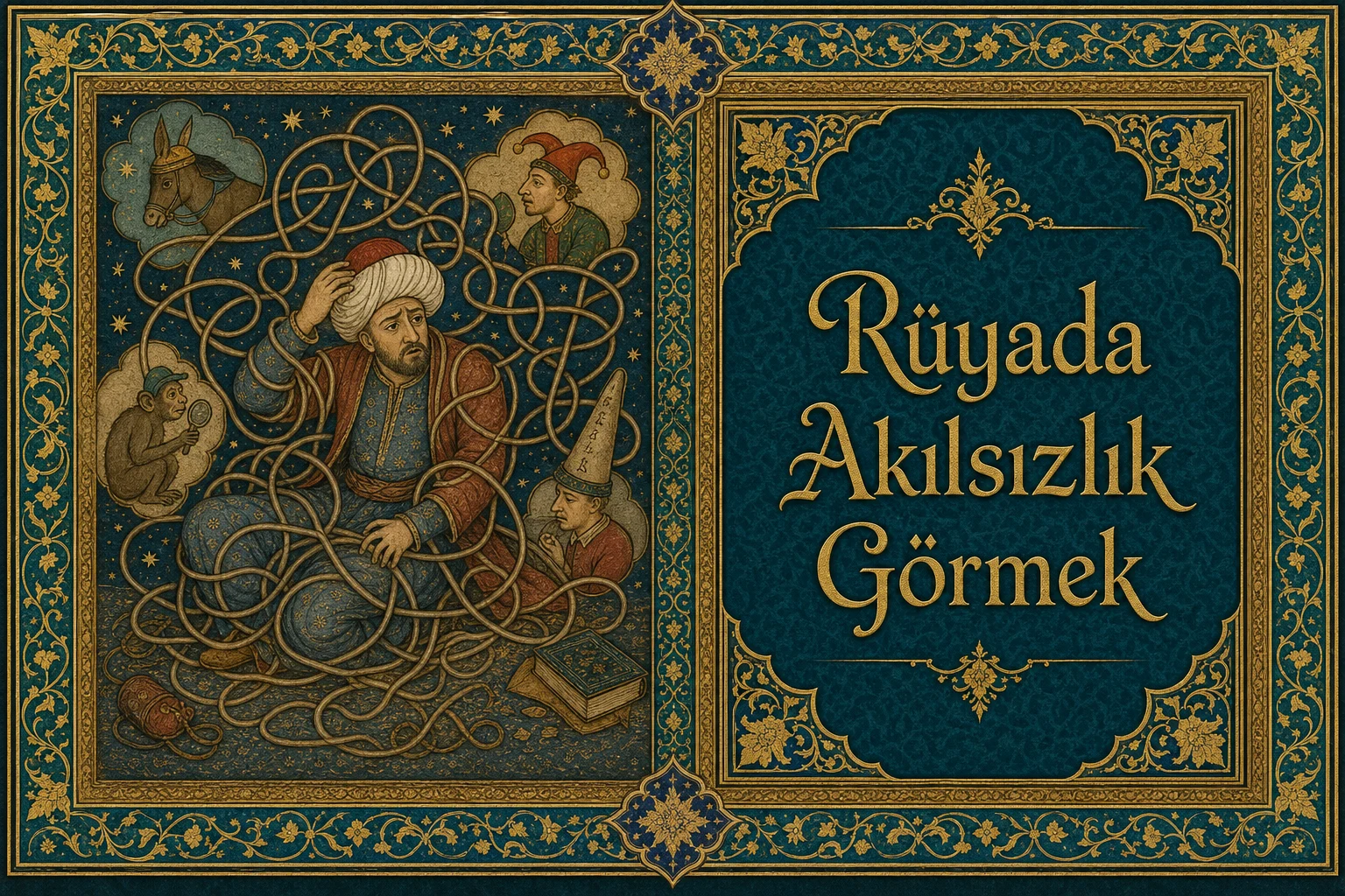 Rüyada Akılsızlık Görmek — Osmanlı yıldızname estetiğinde tezhipli minyatür kapak