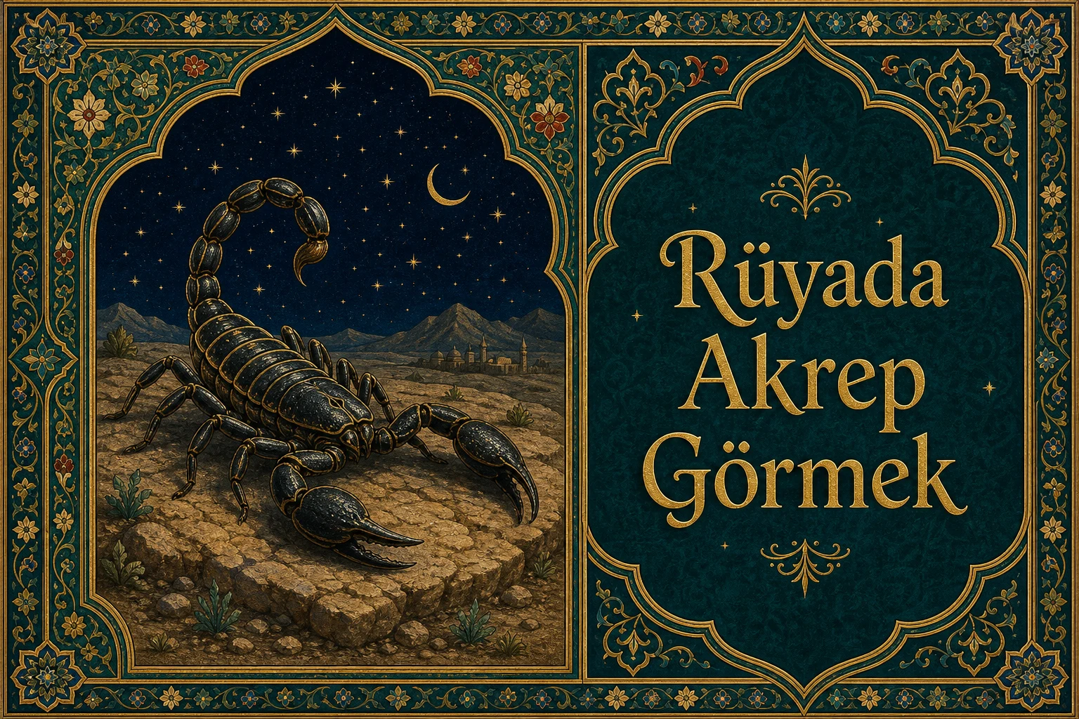 Rüyada Akrep Görmek — Osmanlı yıldızname estetiğinde tezhipli minyatür kapak