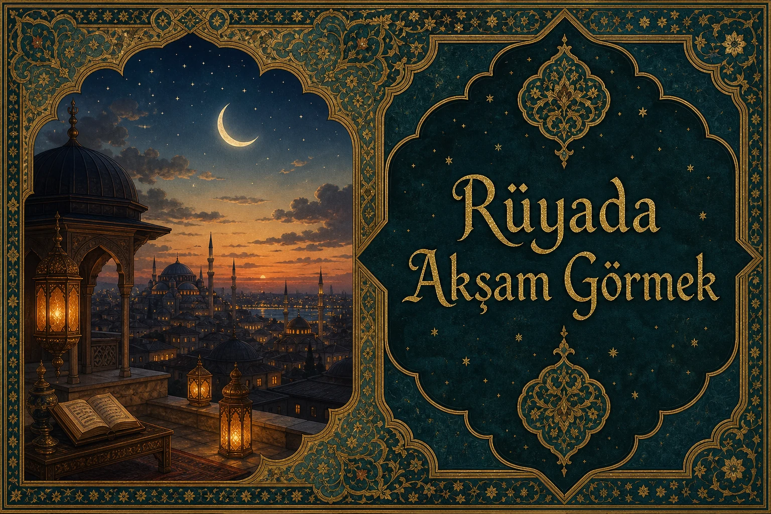 Rüyada Akşam Görmek — Osmanlı yıldızname estetiğinde tezhipli minyatür kapak