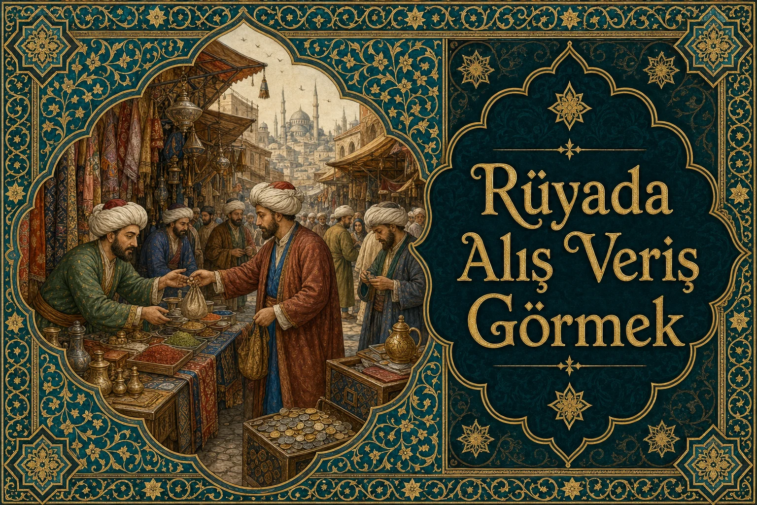 Rüyada Alış Veriş Görmek — Osmanlı yıldızname estetiğinde tezhipli minyatür kapak