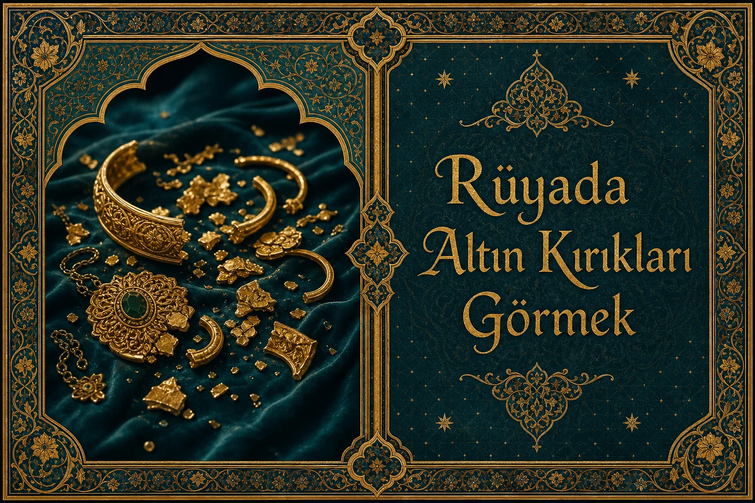 Rüyada Altın Kırıkları Görmek — Osmanlı yıldızname estetiğinde tezhipli minyatür kapak