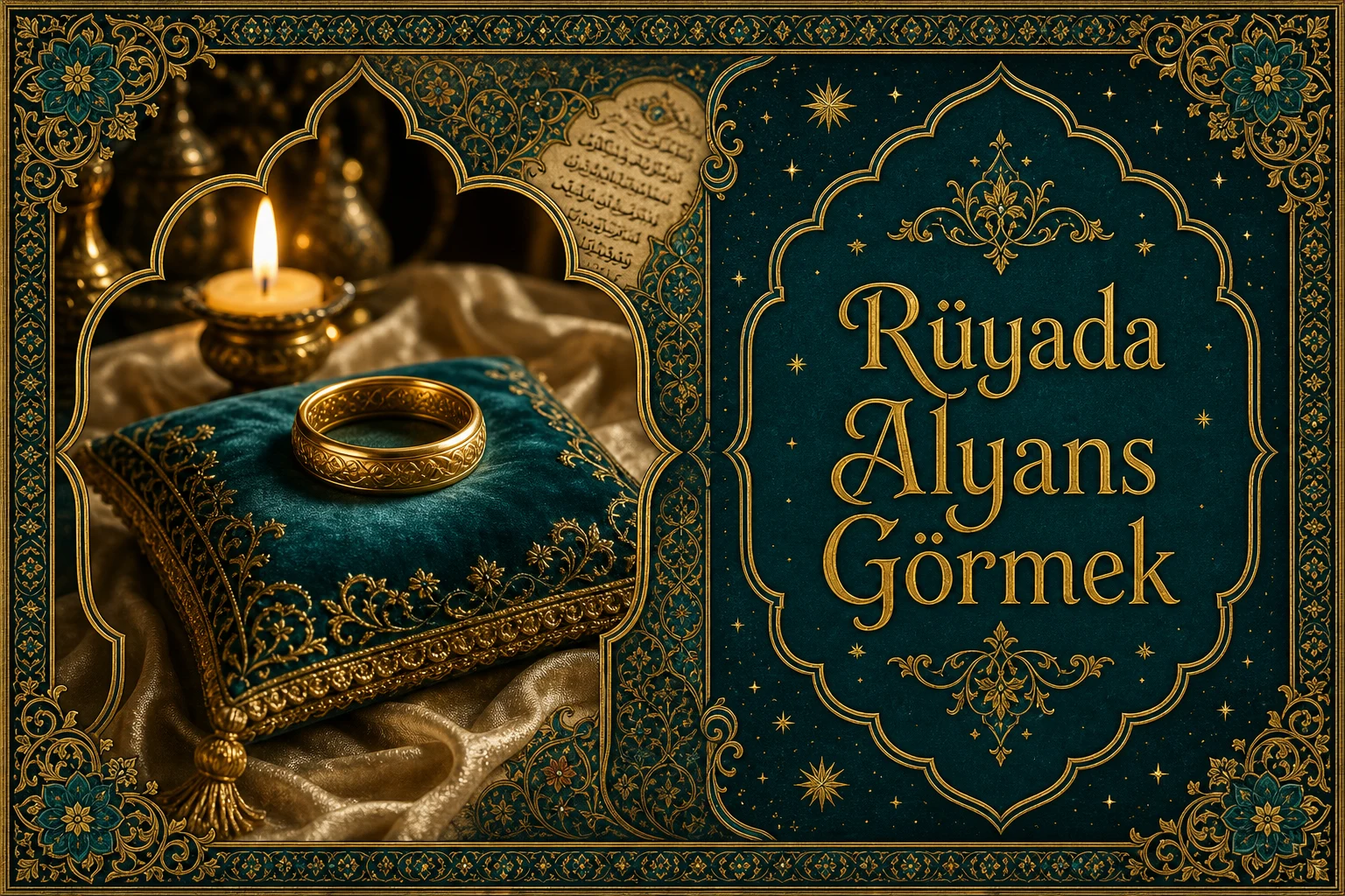 Rüyada Alyans Görmek — Osmanlı yıldızname estetiğinde tezhipli minyatür kapak
