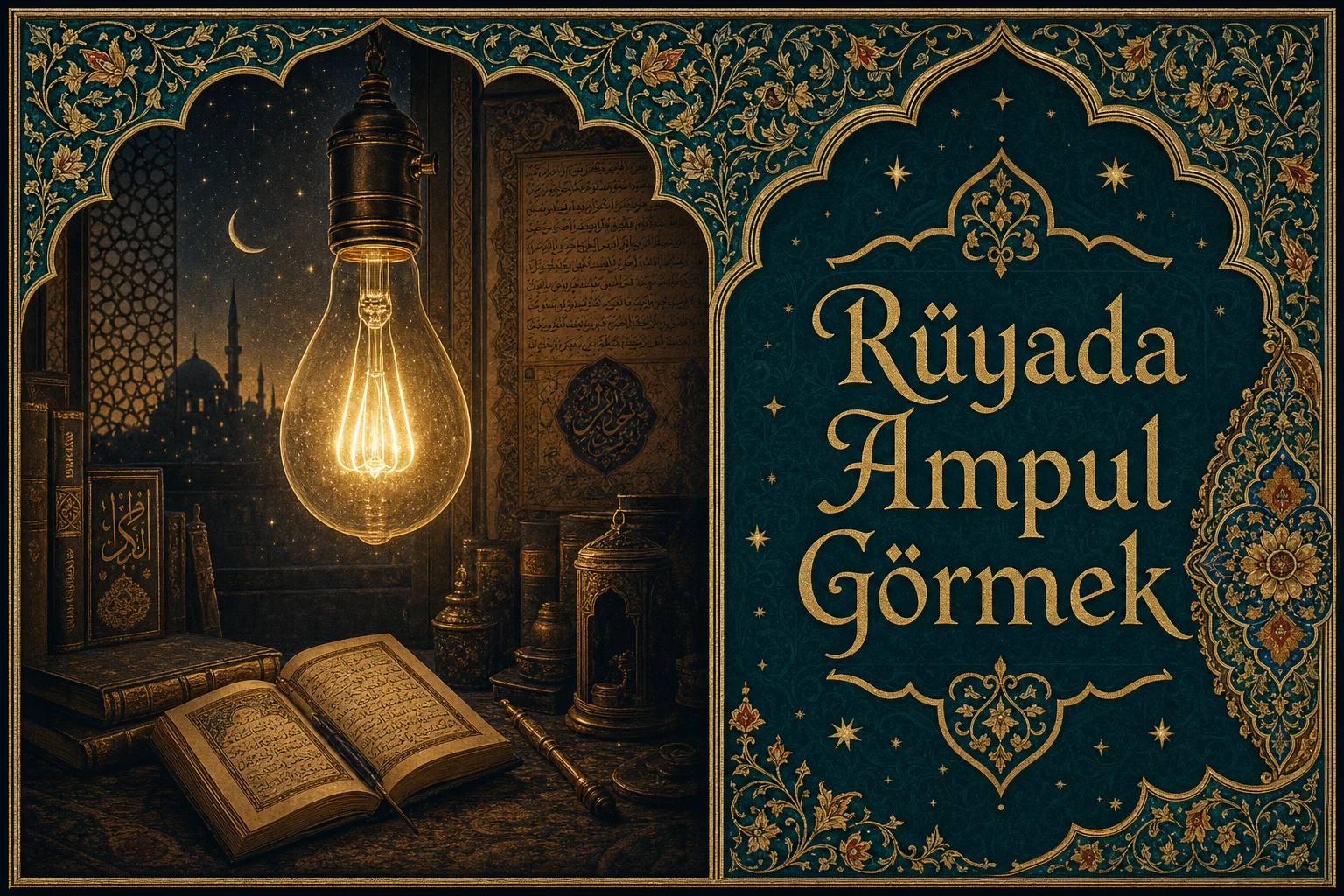 Rüyada Ampul Görmek — Osmanlı yıldızname estetiğinde tezhipli minyatür kapak