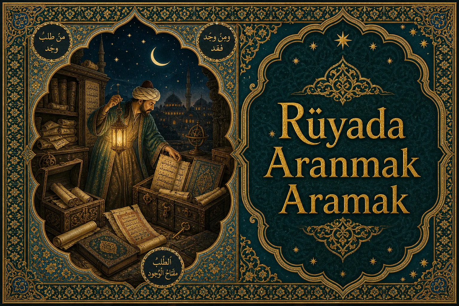 Rüyada Aranmak Aramak — Osmanlı yıldızname estetiğinde tezhipli minyatür kapak