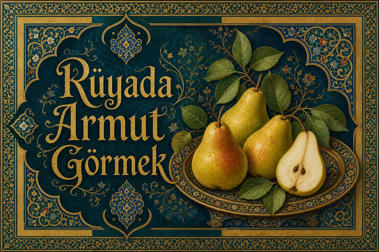 Rüyada Armut Görmek — Osmanlı yıldızname estetiğinde tezhipli minyatür kapak