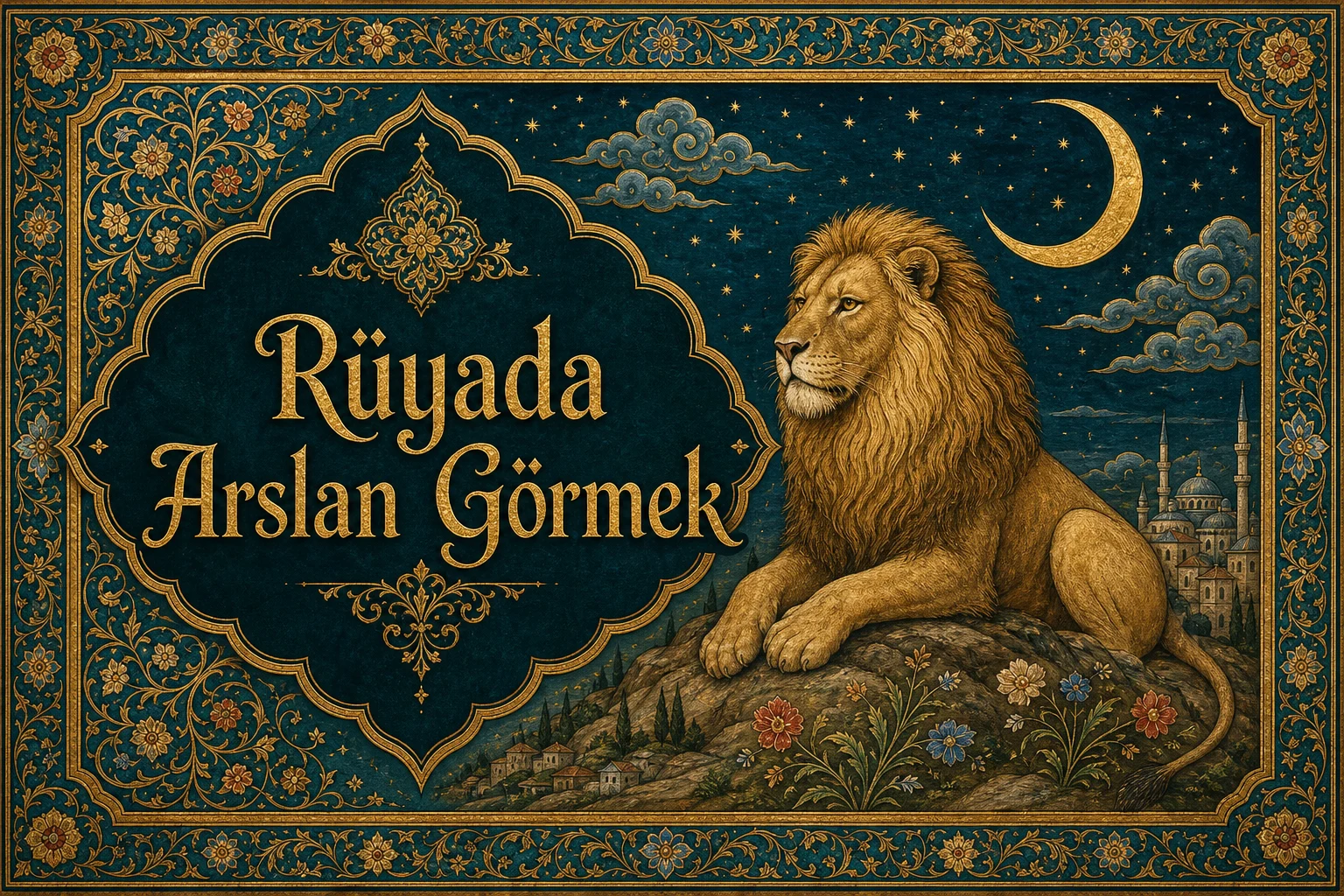 Rüyada Arslan Görmek — Osmanlı yıldızname estetiğinde tezhipli minyatür kapak