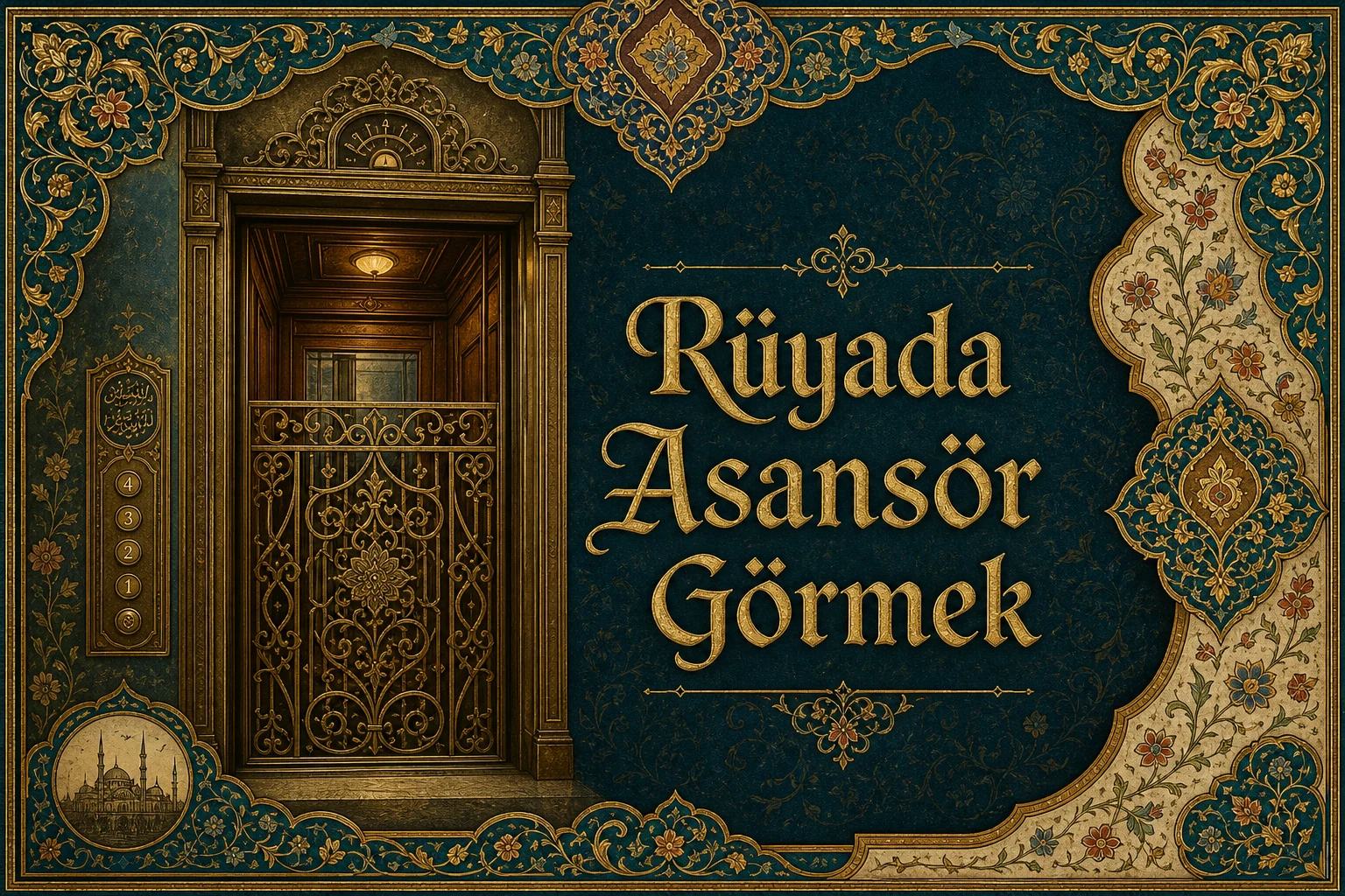 Rüyada Asansör Görmek — Osmanlı yıldızname estetiğinde tezhipli minyatür kapak