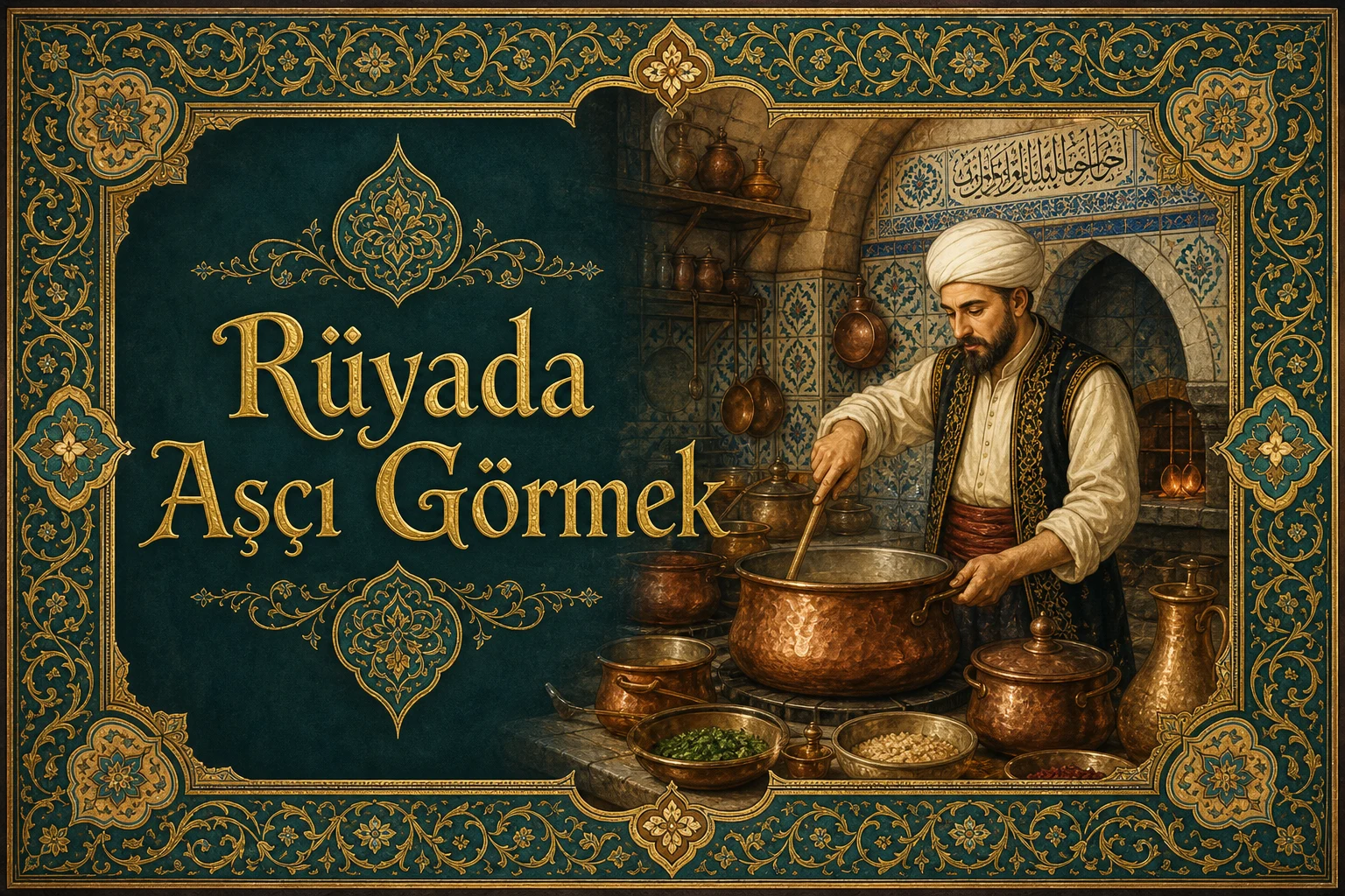 Rüyada Aşçı Görmek — Osmanlı yıldızname estetiğinde tezhipli minyatür kapak
