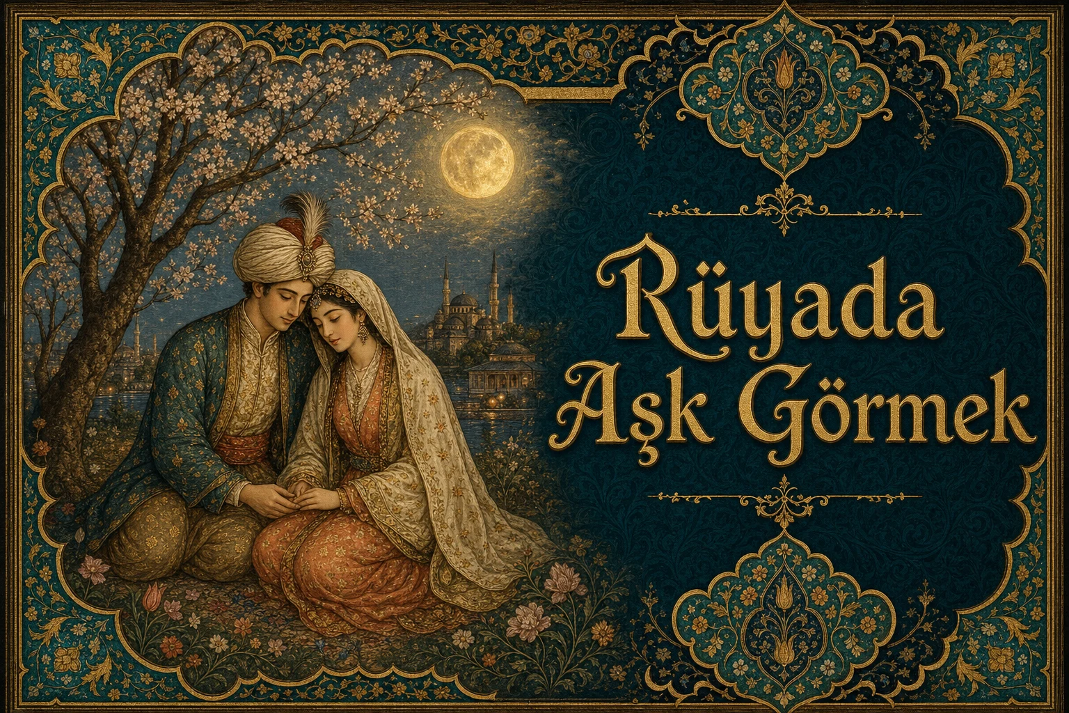 Rüyada Aşk Görmek — Osmanlı yıldızname estetiğinde tezhipli minyatür kapak