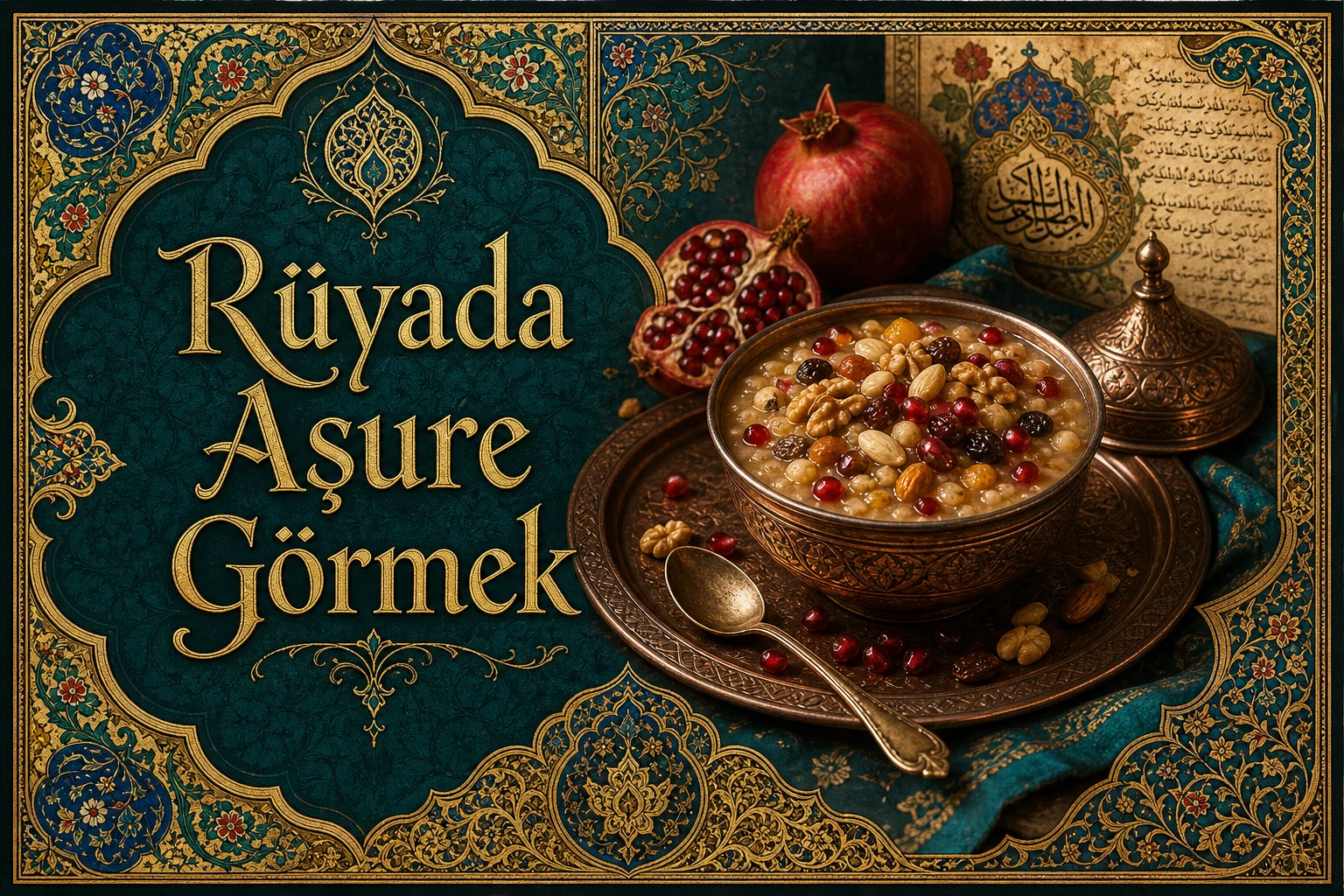 Rüyada Aşure Görmek — Osmanlı yıldızname estetiğinde tezhipli minyatür kapak