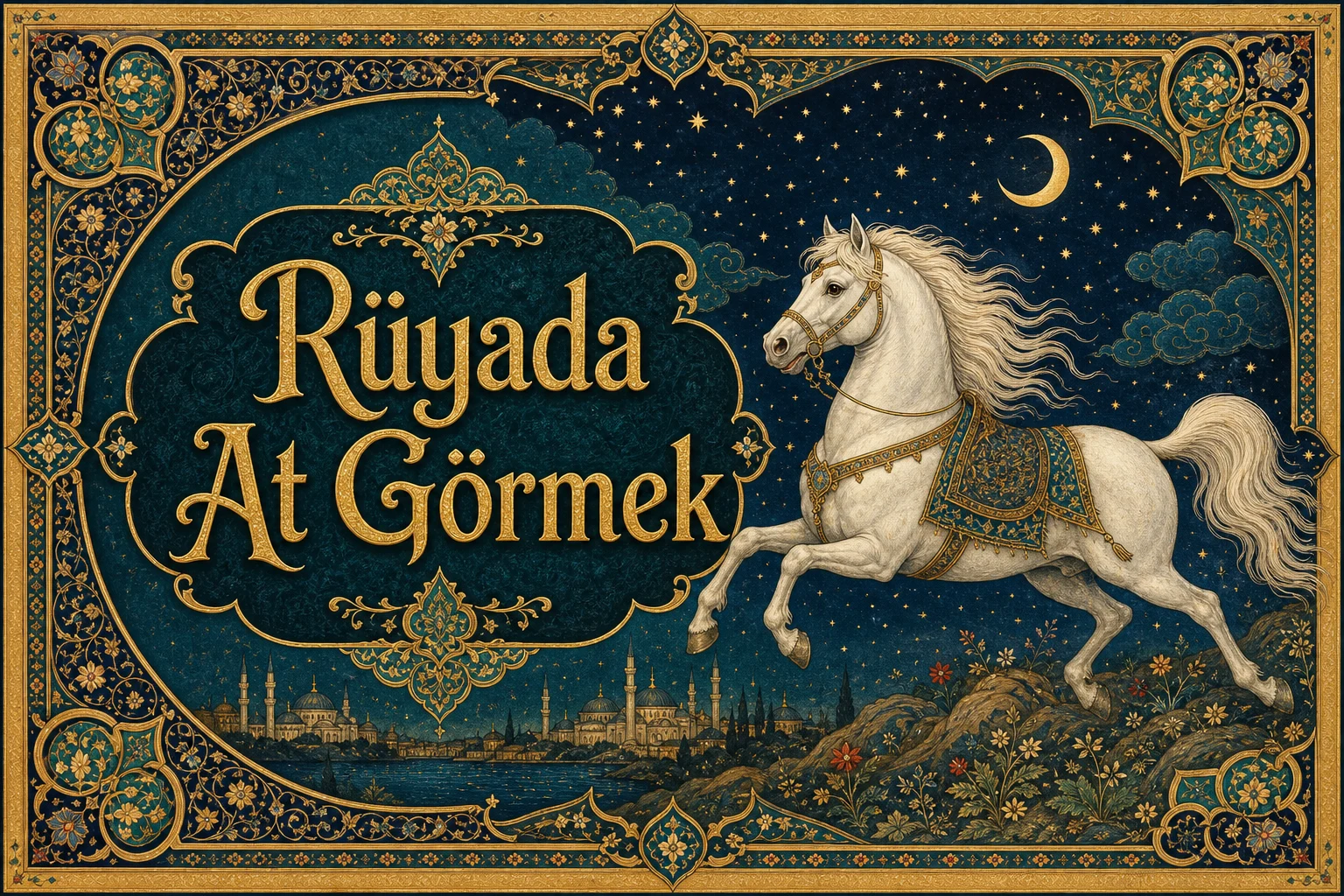 Rüyada At Görmek — Osmanlı yıldızname estetiğinde tezhipli minyatür kapak