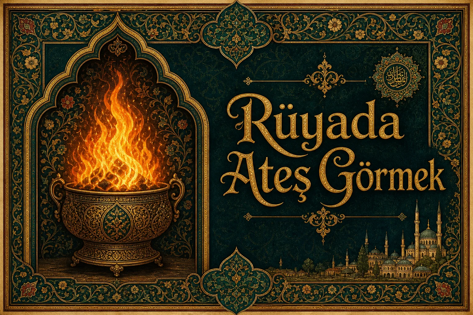 Rüyada Ateş Görmek — Osmanlı yıldızname estetiğinde tezhipli minyatür kapak