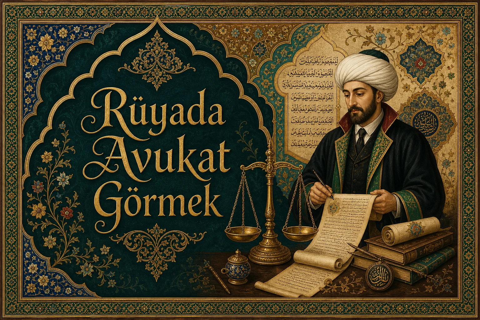Rüyada Avukat Görmek — Osmanlı yıldızname estetiğinde tezhipli minyatür kapak