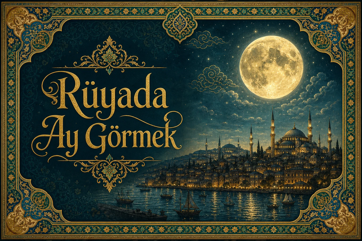 Rüyada Ay Görmek — Osmanlı yıldızname estetiğinde tezhipli minyatür kapak