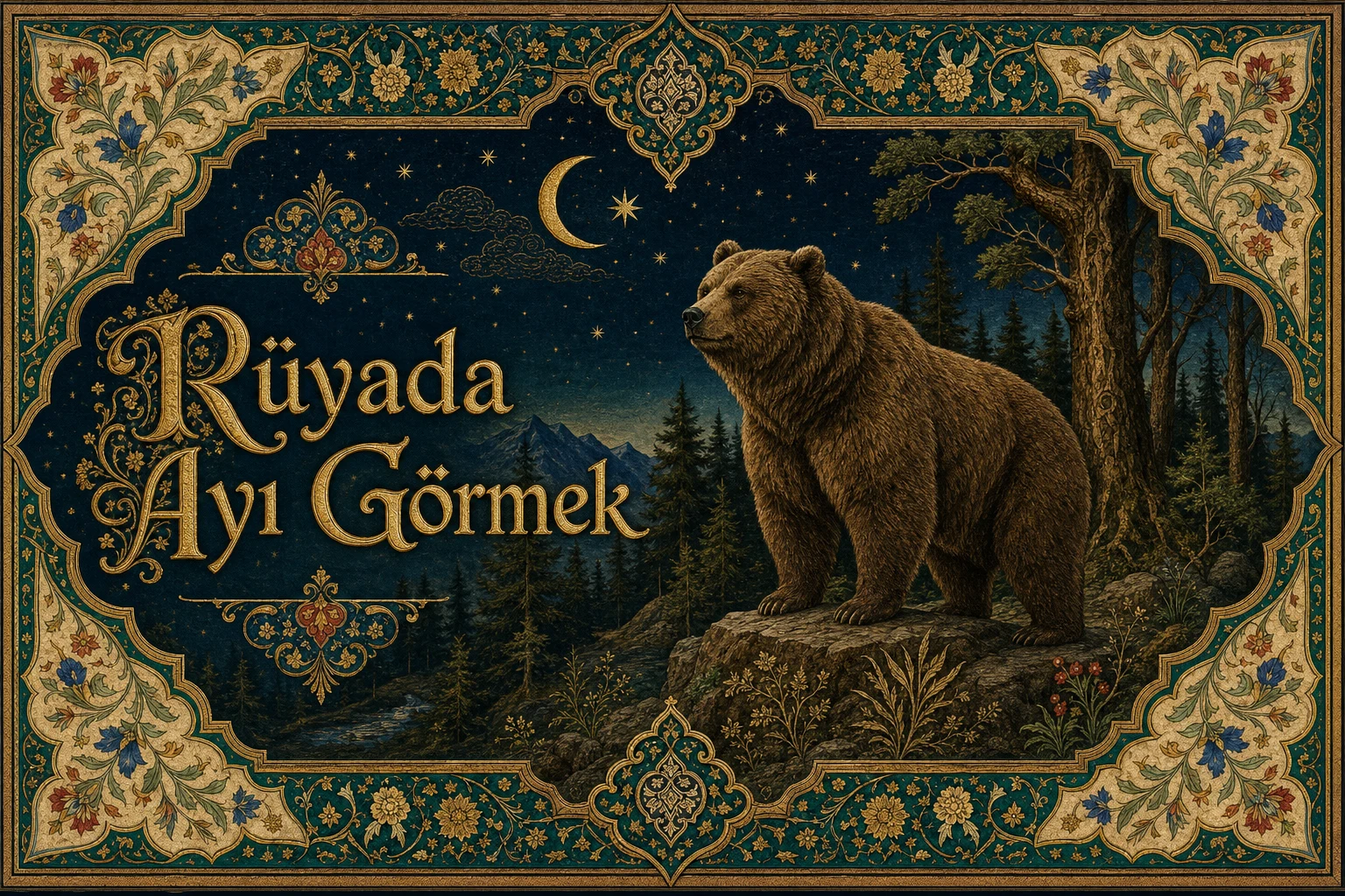 Rüyada Ayı Görmek — Osmanlı yıldızname estetiğinde tezhipli minyatür kapak