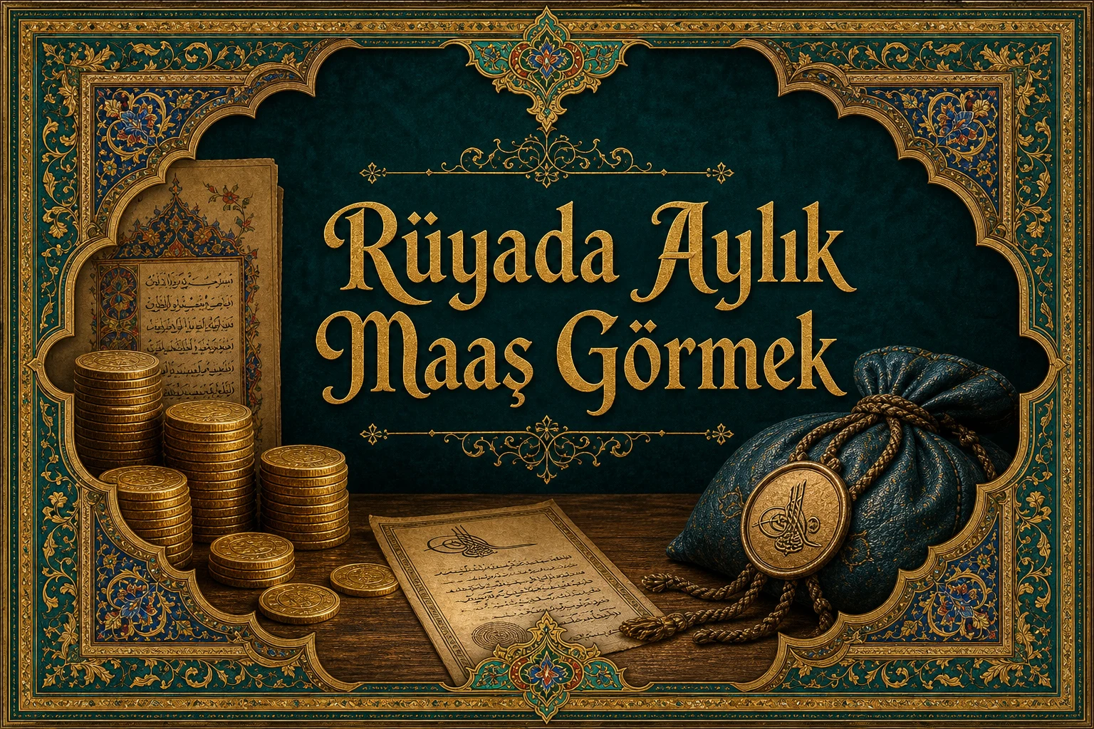 Rüyada Aylık Maaş Görmek — Osmanlı yıldızname estetiğinde tezhipli minyatür kapak