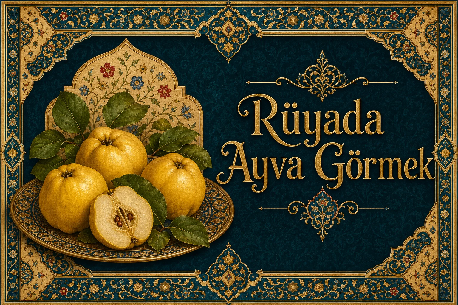 Rüyada Ayva Görmek — Osmanlı yıldızname estetiğinde tezhipli minyatür kapak