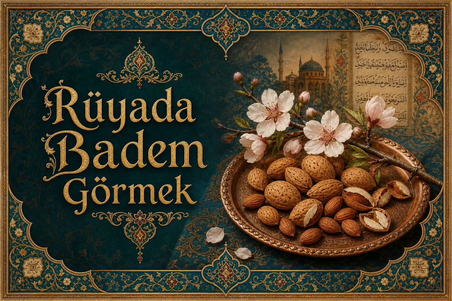 Rüyada Badem Görmek — Osmanlı yıldızname estetiğinde tezhipli minyatür kapak