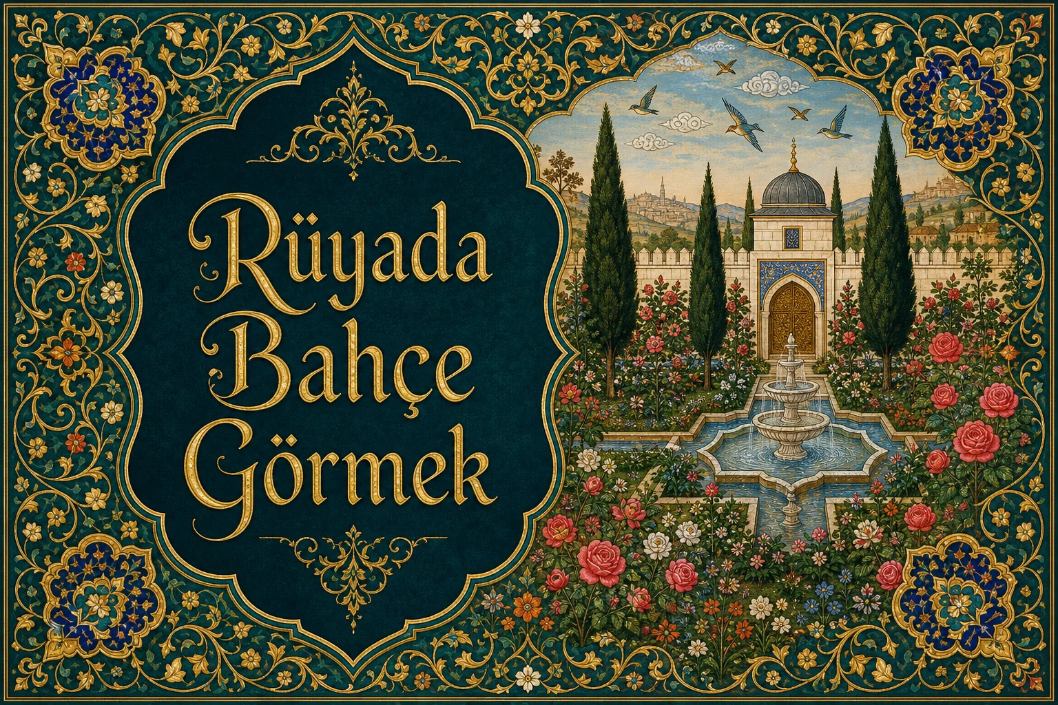 Rüyada Bahçe Görmek — Osmanlı yıldızname estetiğinde tezhipli minyatür kapak