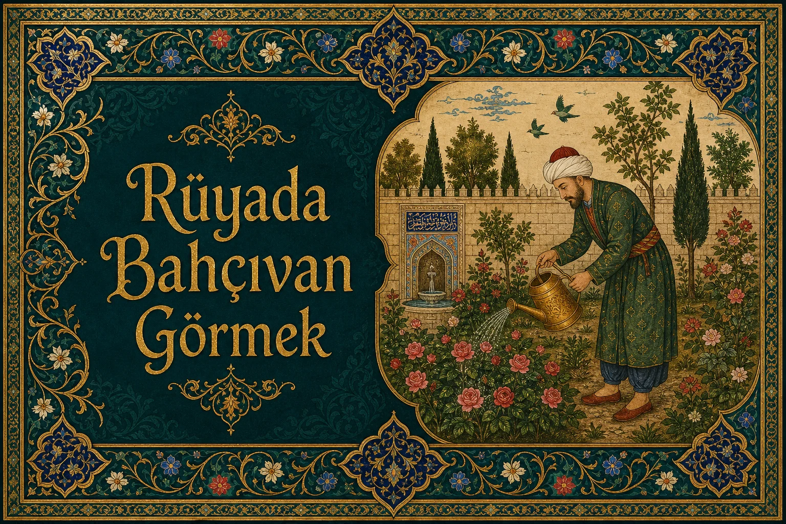 Rüyada Bahçıvan Görmek — Osmanlı yıldızname estetiğinde tezhipli minyatür kapak